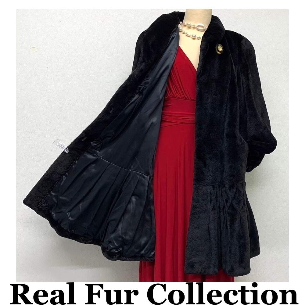 MINK 毛皮コート ブラックミンク 本物毛皮 realfur リアルファー 