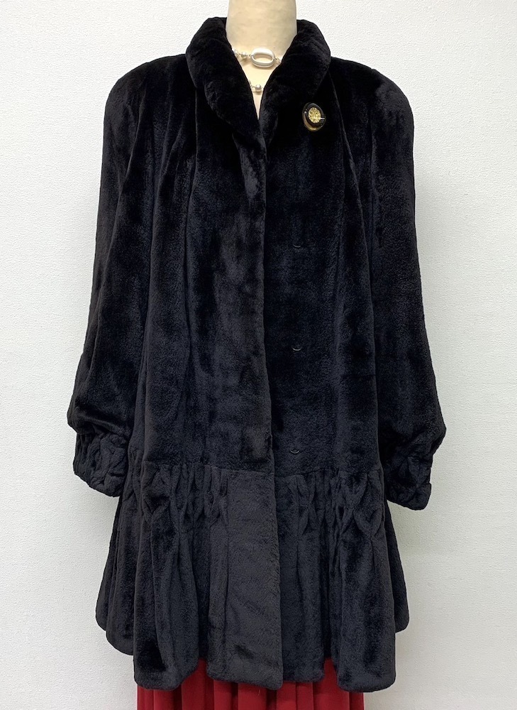 MINK 毛皮コート ブラックミンク 本物毛皮 realfur リアルファー 