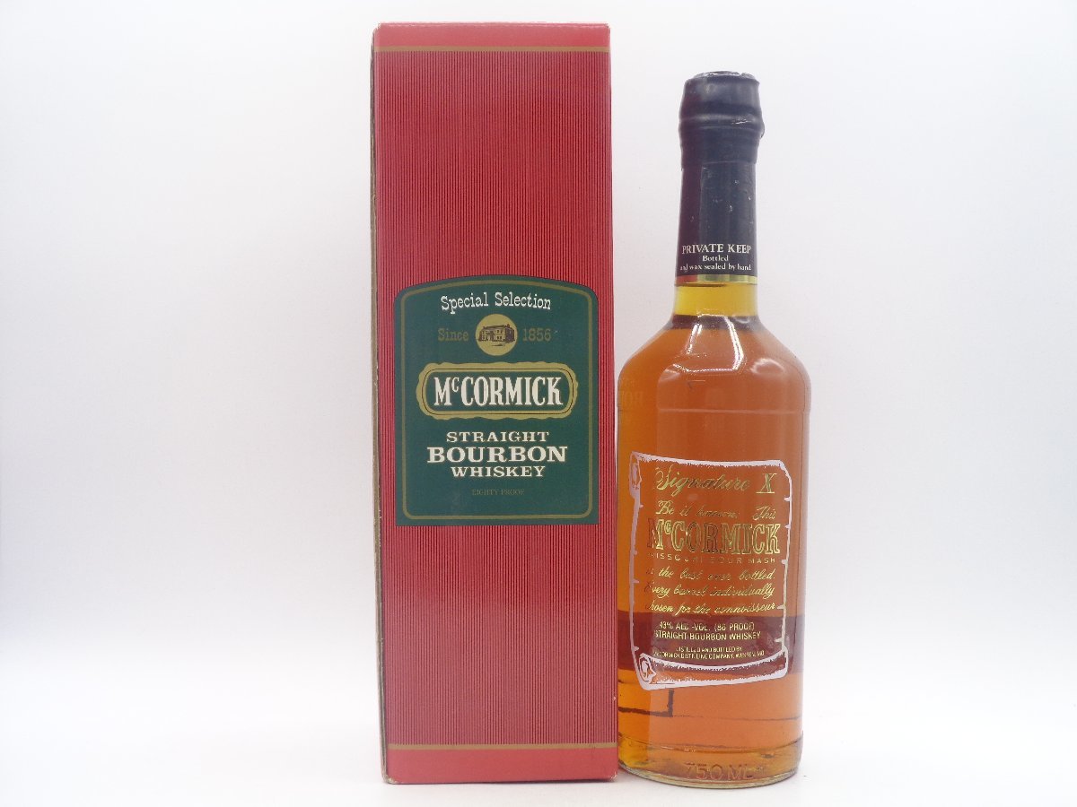 Signature X McCORMICK マコーミック シグネチャー テン バーボン ウイスキー 750ml 43% 箱入 未開封 古酒 X223820
