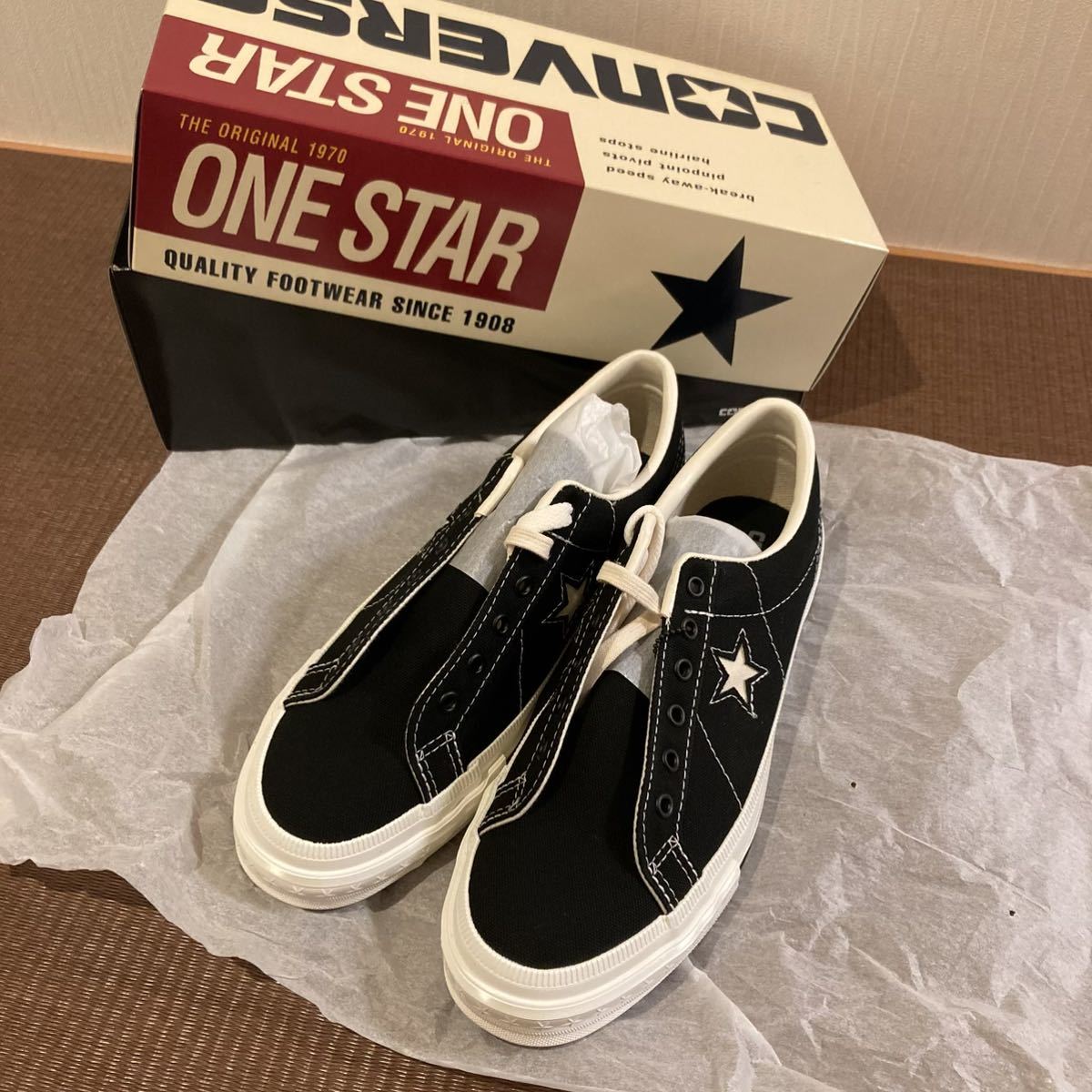 コンバース ワンスター J VTG キャンバス CONVERSE ONE STAR J VTG CANVAS 27.5㎝ ブラック 日本製 新品 未使用 タイムライン 復刻 レア