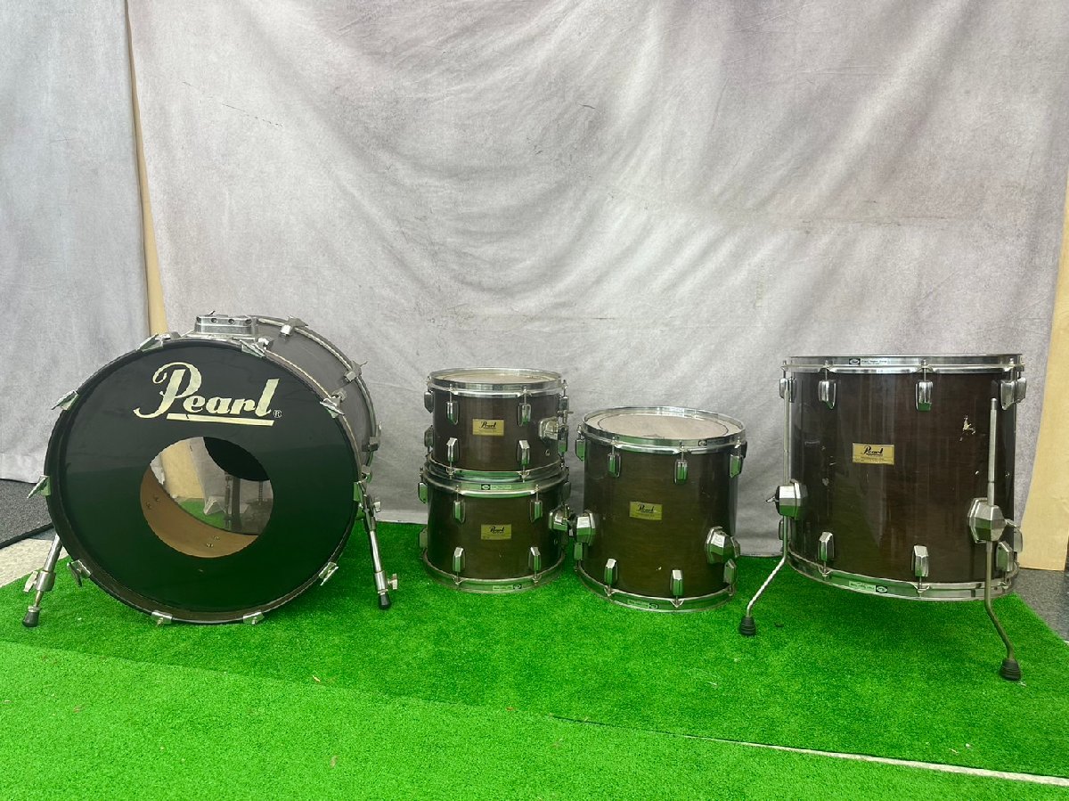 □t27 中古☆Pearl パール Maple fiberglass shell ドラムセット 【2