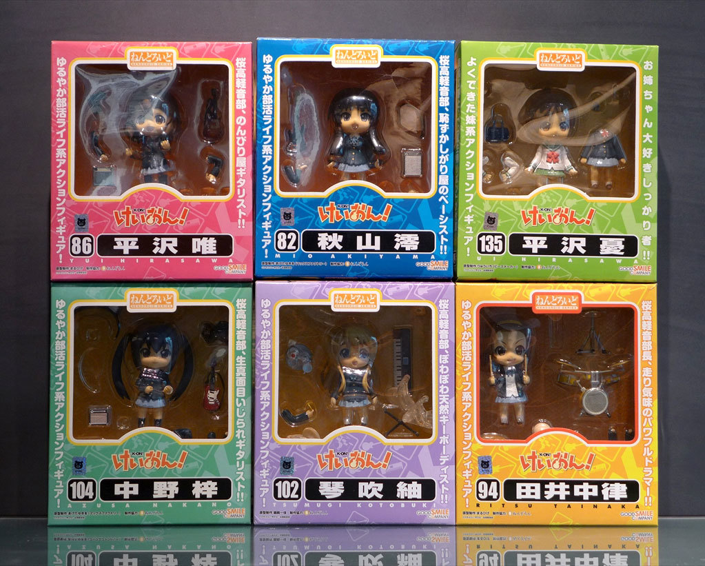 ねんどろいど 『けいおん!』 フィギュア 6点まとめて 検/82 秋山澪 86