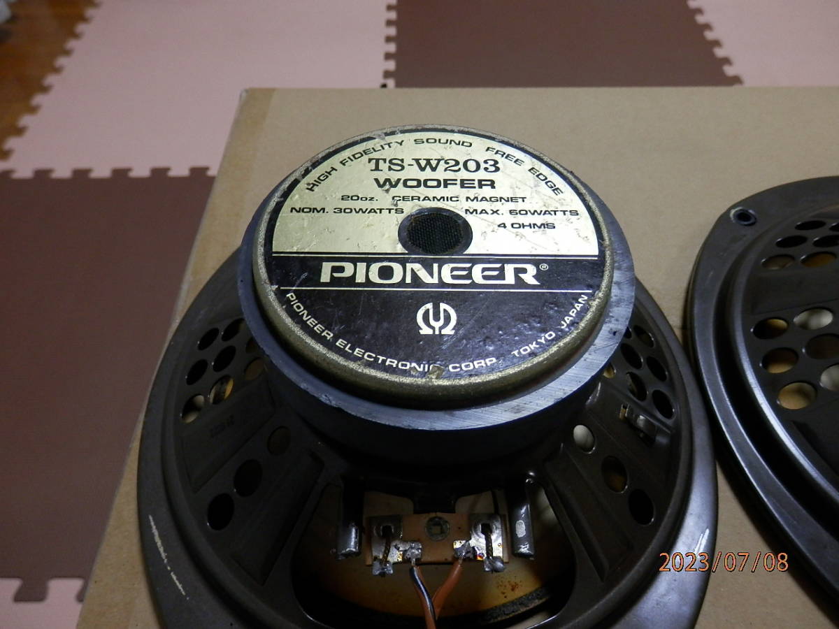 パイオニア TS-W203 | PIONEER 当時物パイオニア20cmウーファー ま*う