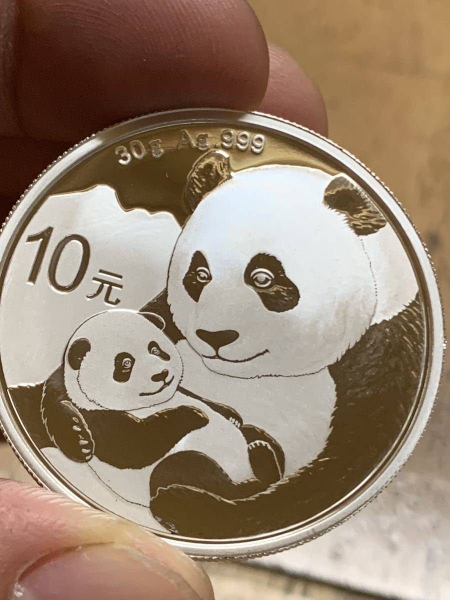 中国パンダ銀貨 2019年中華人民共和国パンダ10元 本物(アジア)｜売買