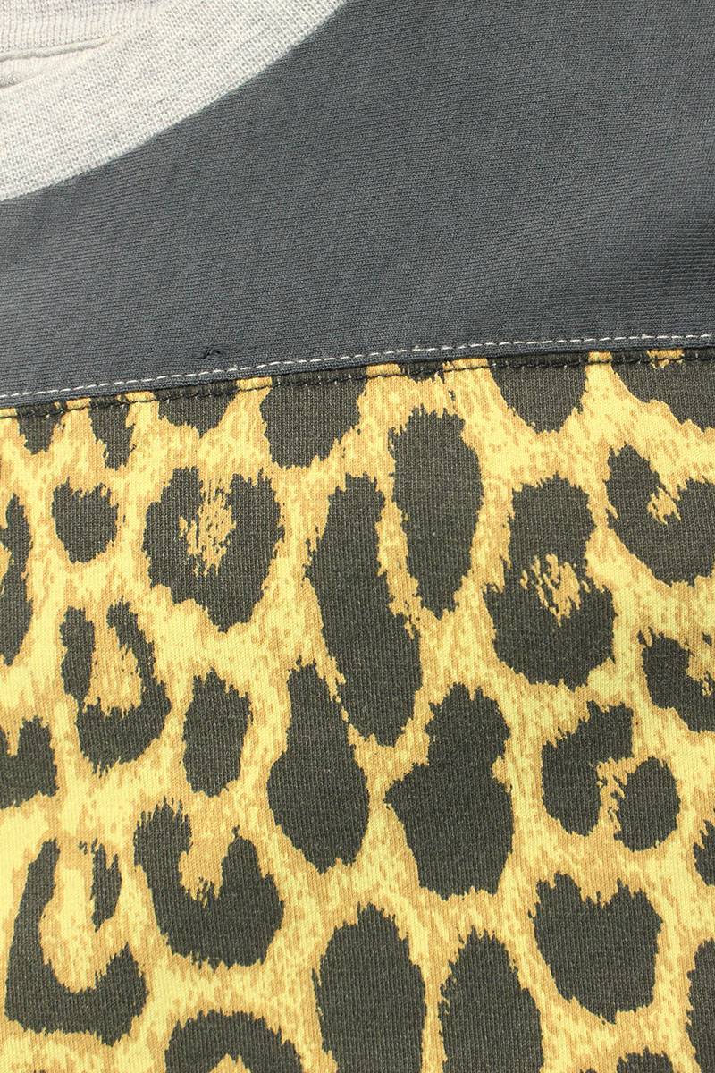サンローランパリ SAINT LAURENT PARIS 16SS 412452 Y2RD1 サイズ:XS ダメージ加工レオパードプリントTシャツ 中古 OM10