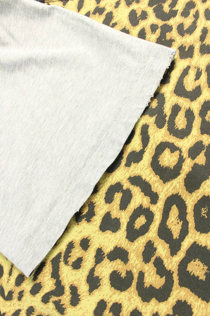 サンローランパリ SAINT LAURENT PARIS 16SS 412452 Y2RD1 サイズ:XS ダメージ加工レオパードプリントTシャツ 中古 OM10