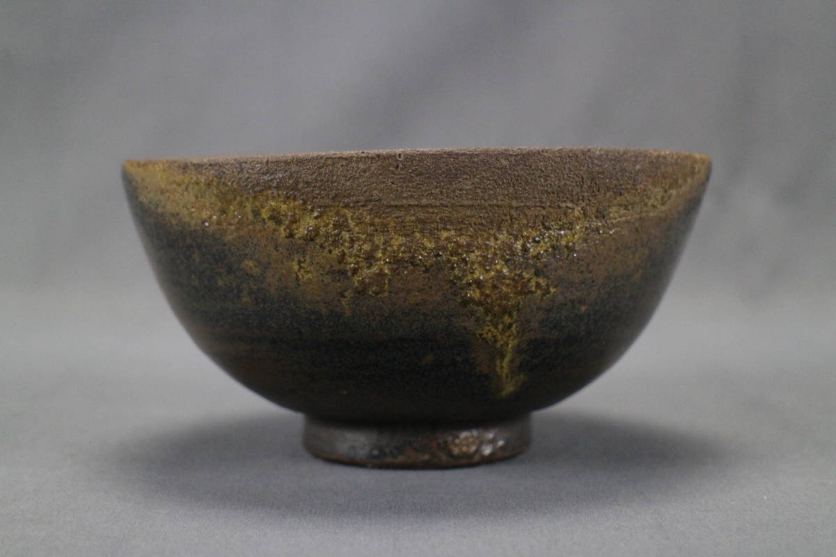 備前焼 柴岡秀泉 茶碗 共箱 共布付き / 美品 茶道具 茶碗 茶器 在銘