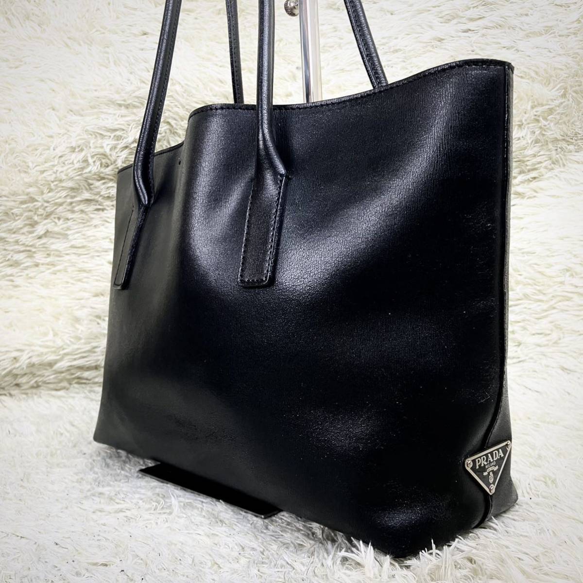 1円 プラダ PRADA トートバッグ ハンドバッグ 三角ロゴプレート オール