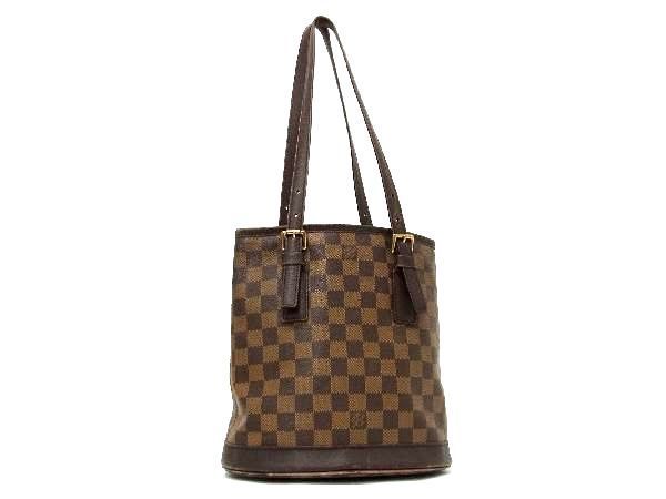 1円 LOUISVUITTON ルイヴィトン N42240 ダミエ マレ バケット トートバッグ ショルダーバッグ 肩掛けかばん レディース ブラウン系 CA7931