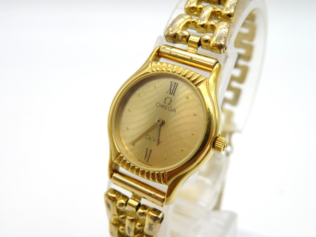 ◆1円◇稼働◇　オメガ　　デビル　シャンパン　クオーツ　レディース　腕時計　　B61605