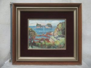 鍋井克之 円月島 南紀 陶板画 風景画 NARUMI 鍋井克之 円月島 南紀 陶板画 風景画 NARUMI 鍋井克のYahoo