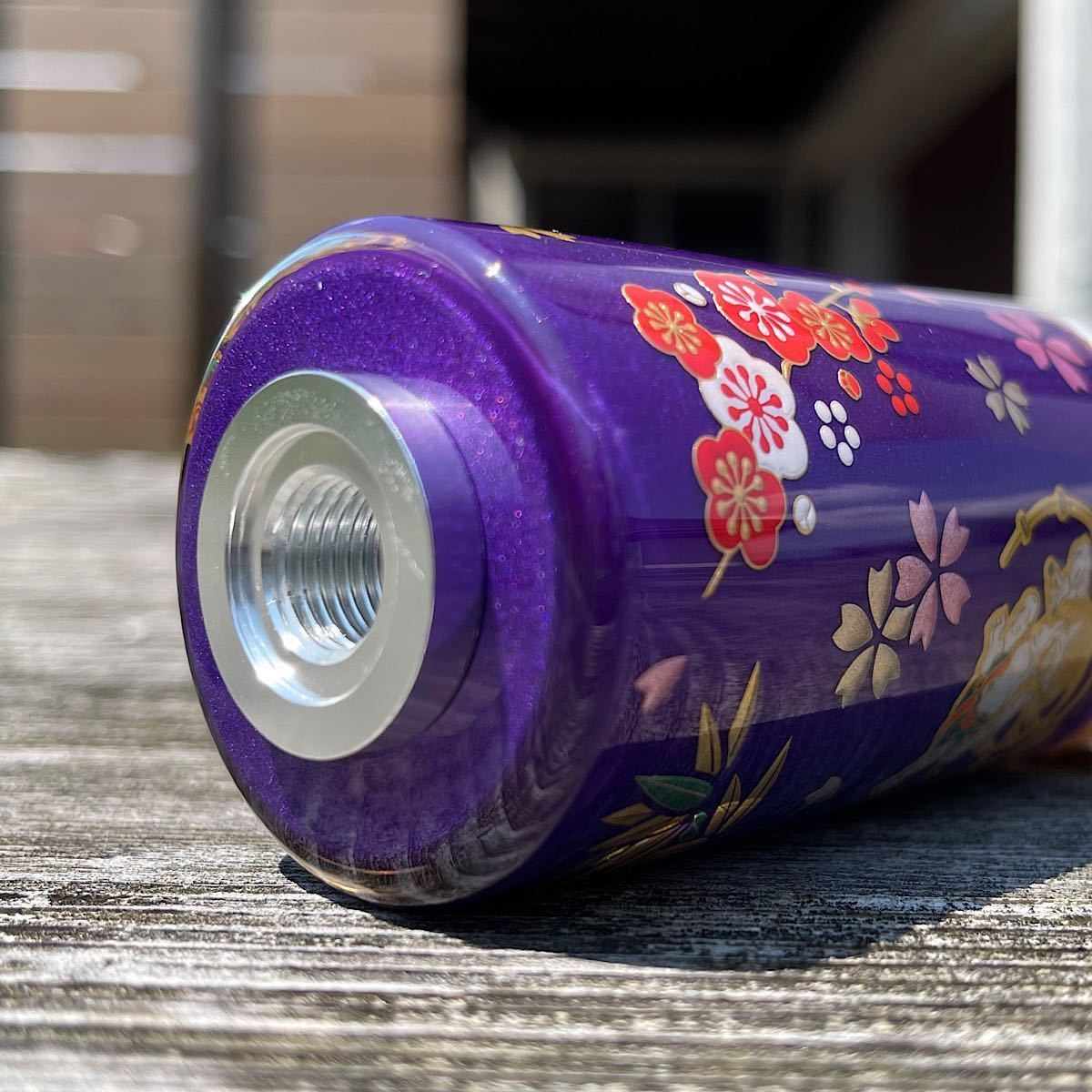 招き猫 ハンドメイド シフトノブ ロング 水中花 和柄 デコトラ 旧車 