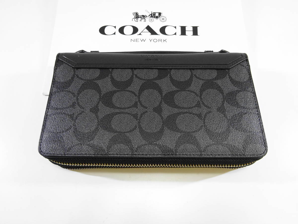 未使用 （04）コーチ coach ラウンドファスナー Wジッピーウォレット 