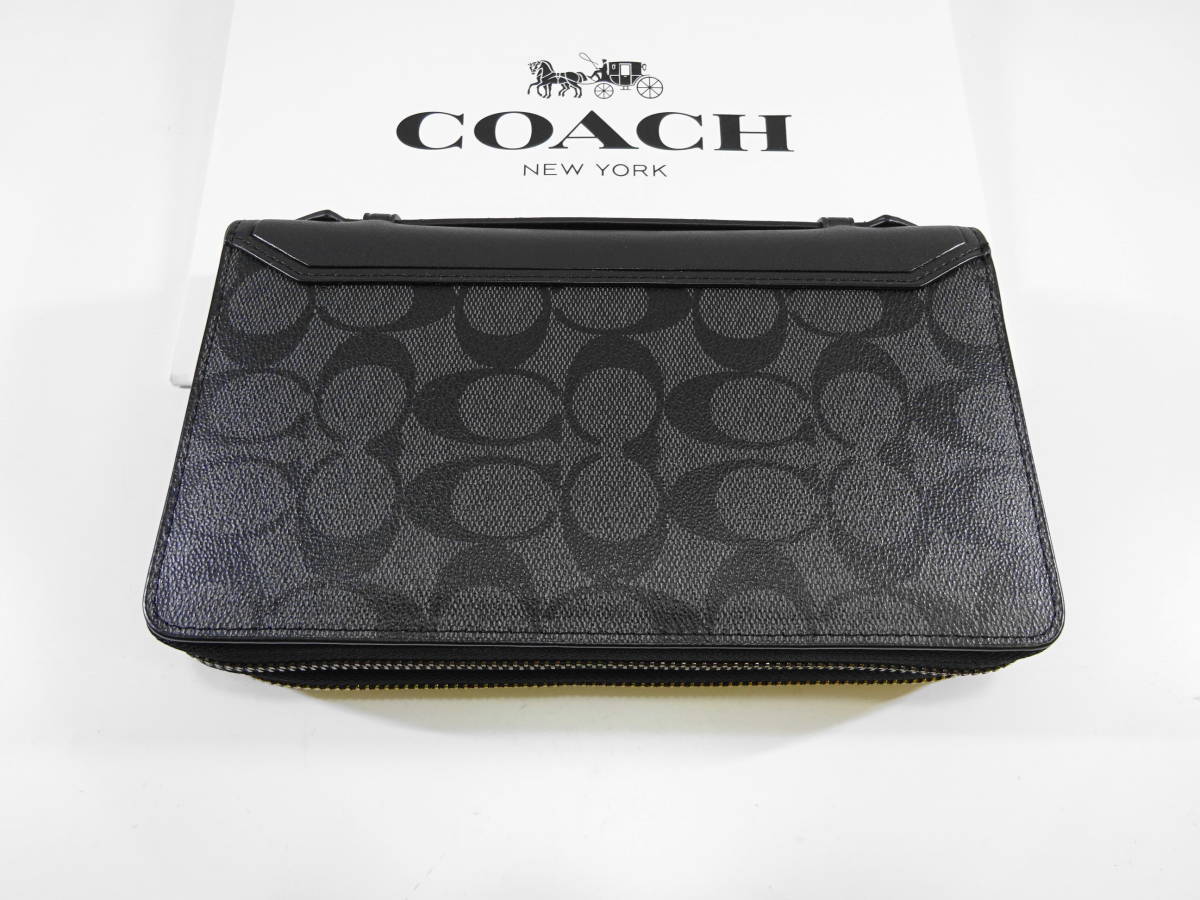 未使用 （04）コーチ coach ラウンドファスナー Wジッピーウォレット 