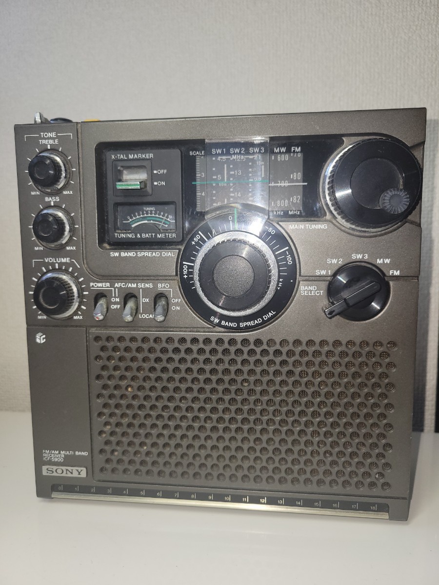 SONY ソニー ICF-5900 BCLラジオ 昭和レトロ 550円スタート ICF-5900