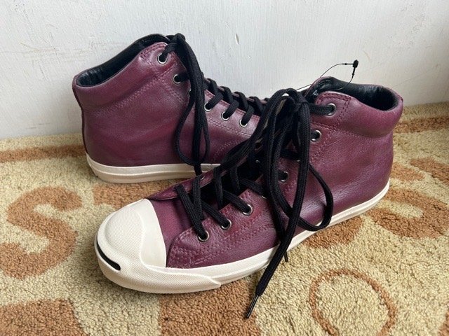 ジャックパーセル コンバース MID 廃盤 レザー converse CONVERSE JACK PURCELL WXCT オールブラック ミッド レザーの通販 26.5 mid midの通販