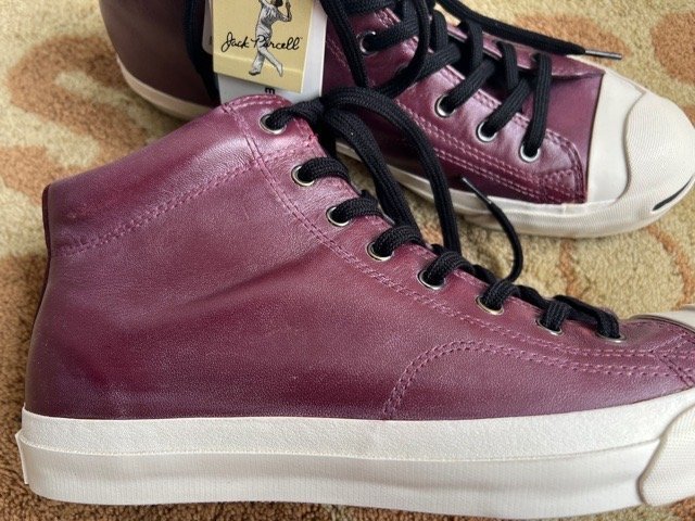 ジャックパーセル コンバース MID 廃盤 レザー converse CONVERSE JACK PURCELL WXCT オールブラック ミッド レザーの通販 26.5 mid midの通販