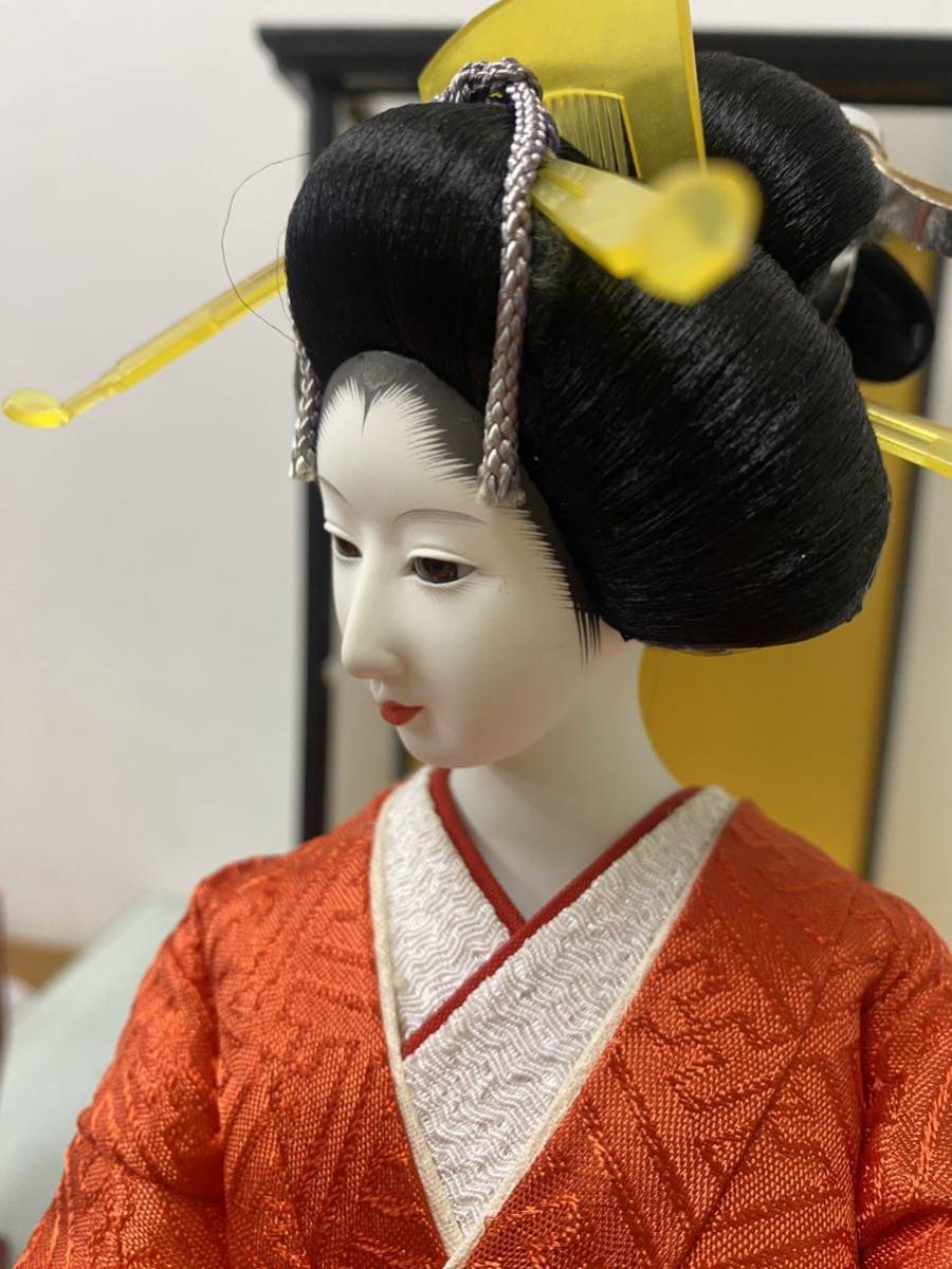 d♪美品 日本人形 舞踊人形 ガラスケース付 コレクション 置物