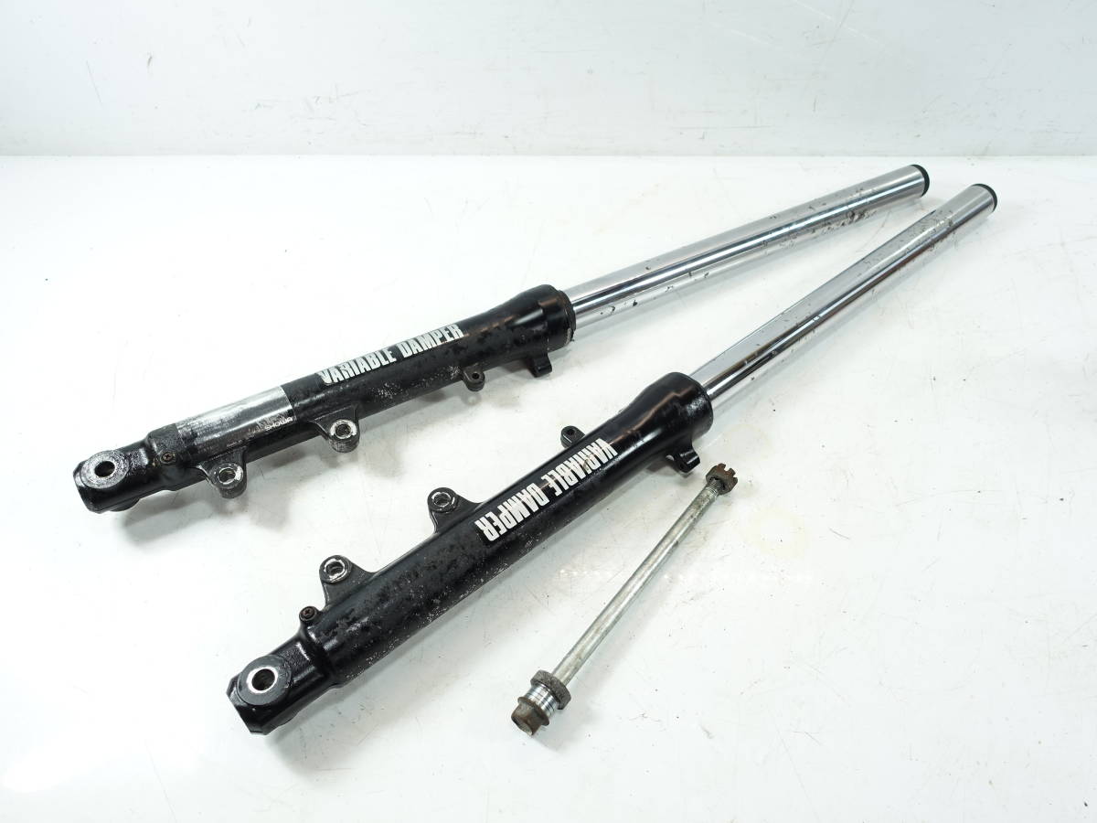 動画あり★当時物★売り切り★RZ250R RZR250 29L-1048★純正 フロントフォーク アクスルシャフト付 レストアベースに ( 1XG 3HM RZ350R RR