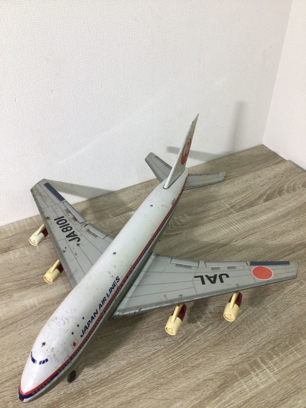 【当時物】ブリキ ジャンボジェット JAL JA8101 フリクション 大型 当時物】ブリキ ジャンボジェット JAL JA8101 フリクション 大型