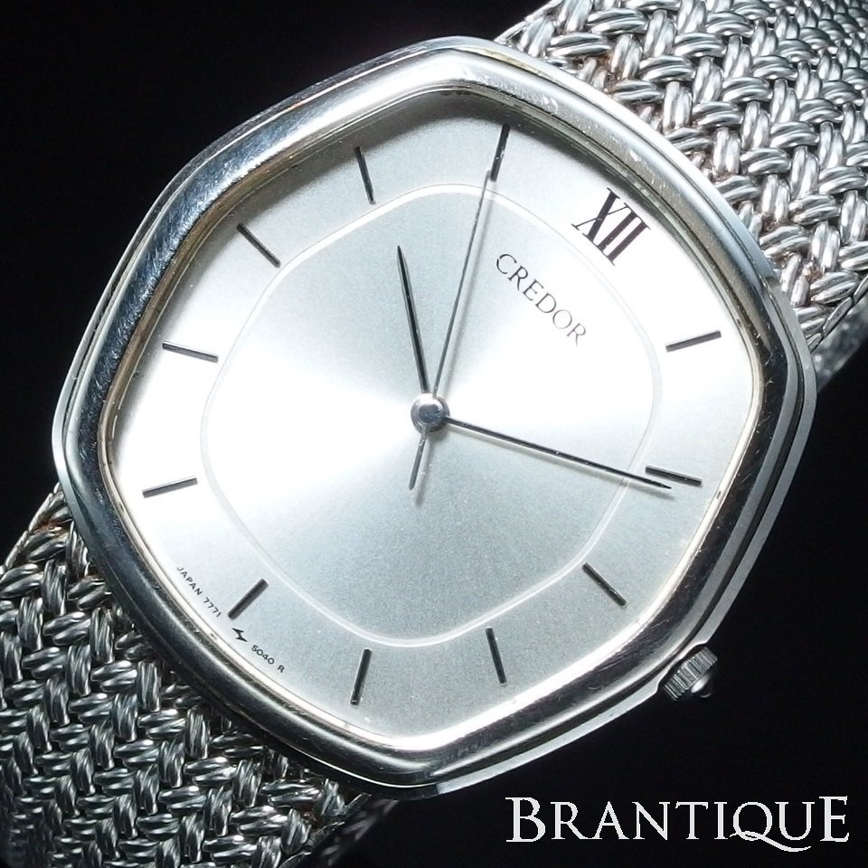 電池交換済み SEIKO セイコー CREDOR クレドール 7771-5040 SS QZ 