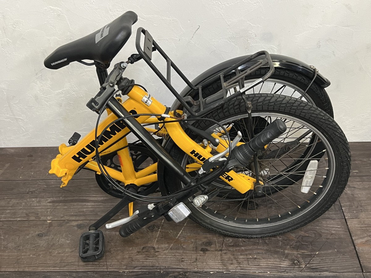 HUMMER 20インチ折り畳み自転車 7段変速 直接の引き渡しのみ】HUMMER