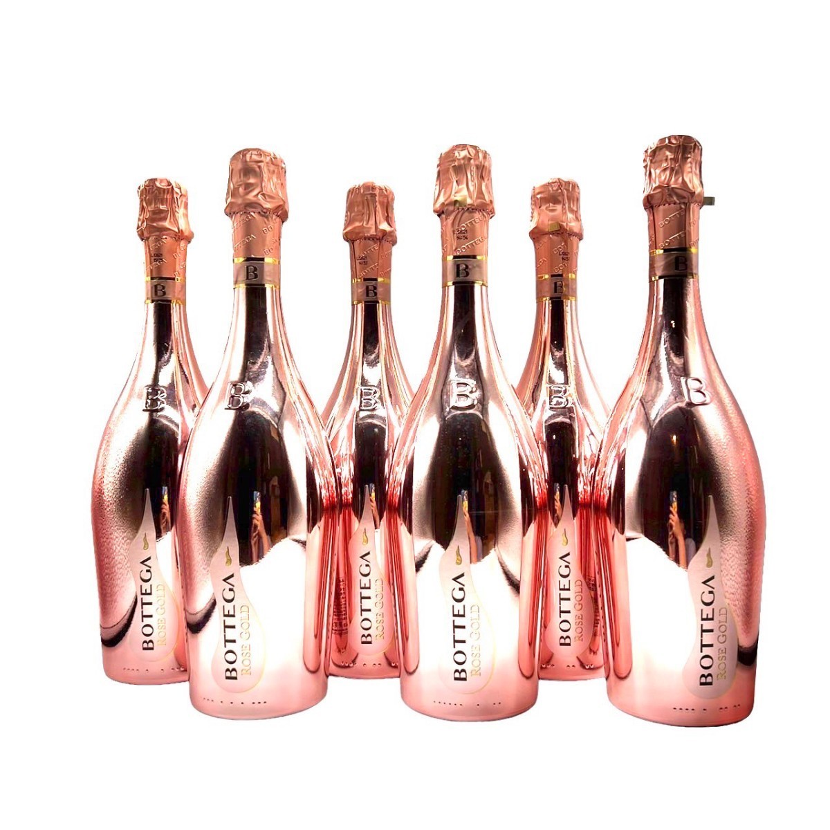 BOTTEGA ROSE GOLD ボッテガ ローズゴールド シャンパン スパークリングワイン 果実酒 古酒 750ml 11% 6本 7-3-1~6 同梱不可 N