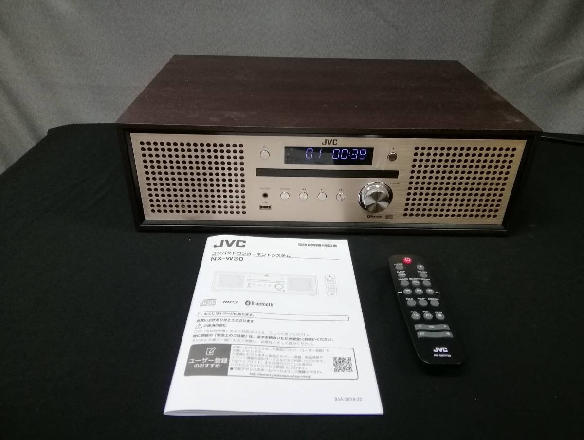 JVCケンウッド JVC NX-W30 ミニコンポ Bluetooth 4.2 EDR 搭載 ウッド 
