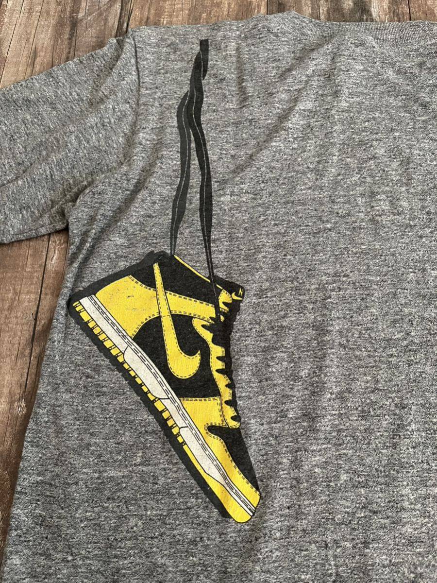 80sナイキ NIKE Tシャツ 肩掛け ビンテージ 紺タグ ダンク 本物保証(M 