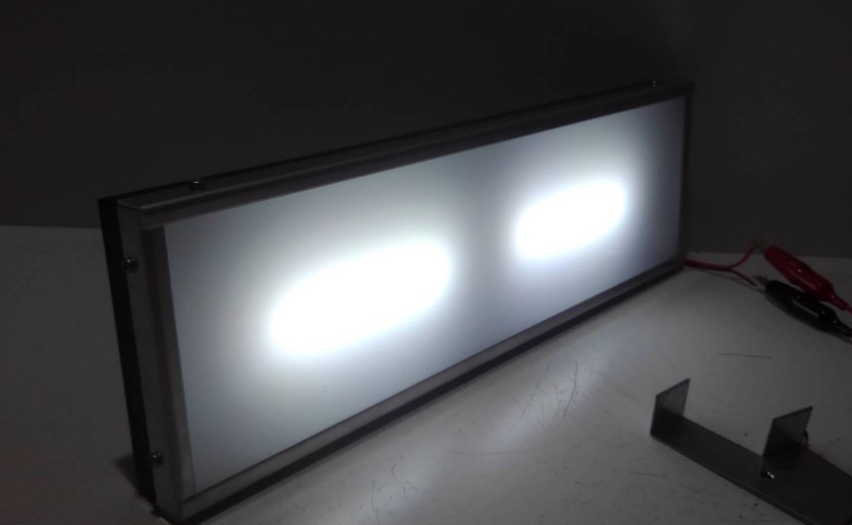 ワンマンアンドン灯(リクエスト商品)盤面 乳白色 カーテンレール