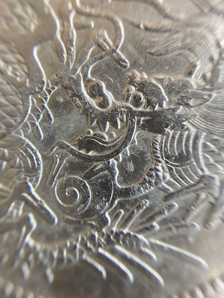 明治16年 新一円銀貨 右丸銀打刻 NGC AU Details 希少タイプ 新1