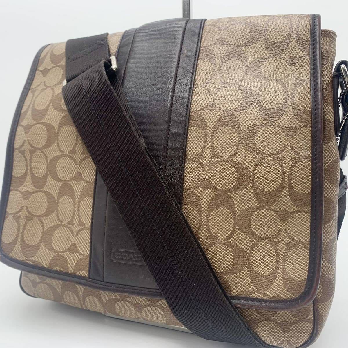 1円〜【入手困難品】定価13万 COACH コーチ ヘリテージ メッセンジャー