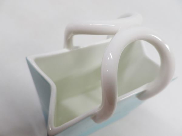 57○a300☆USED品 ティファニー ショッピングバッグ型 小物入れ 陶器