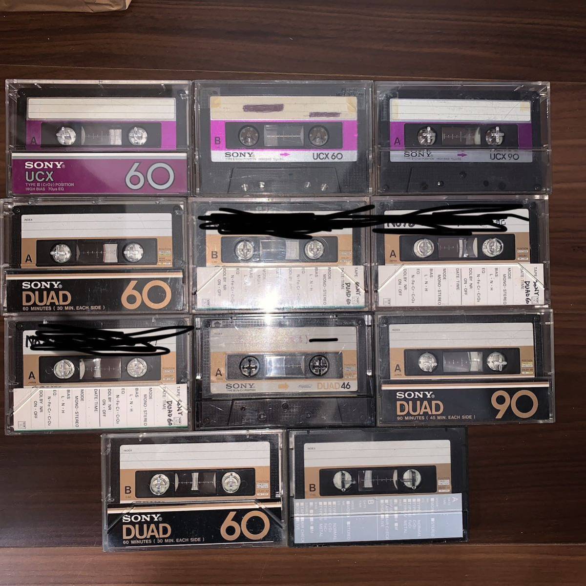 SONY ソニー DUAD UCX 60 90 46 カセットテープ ハイポジ　フェリクローム FeCr フェリクロム TYPEⅡ TYPEⅢ 11本