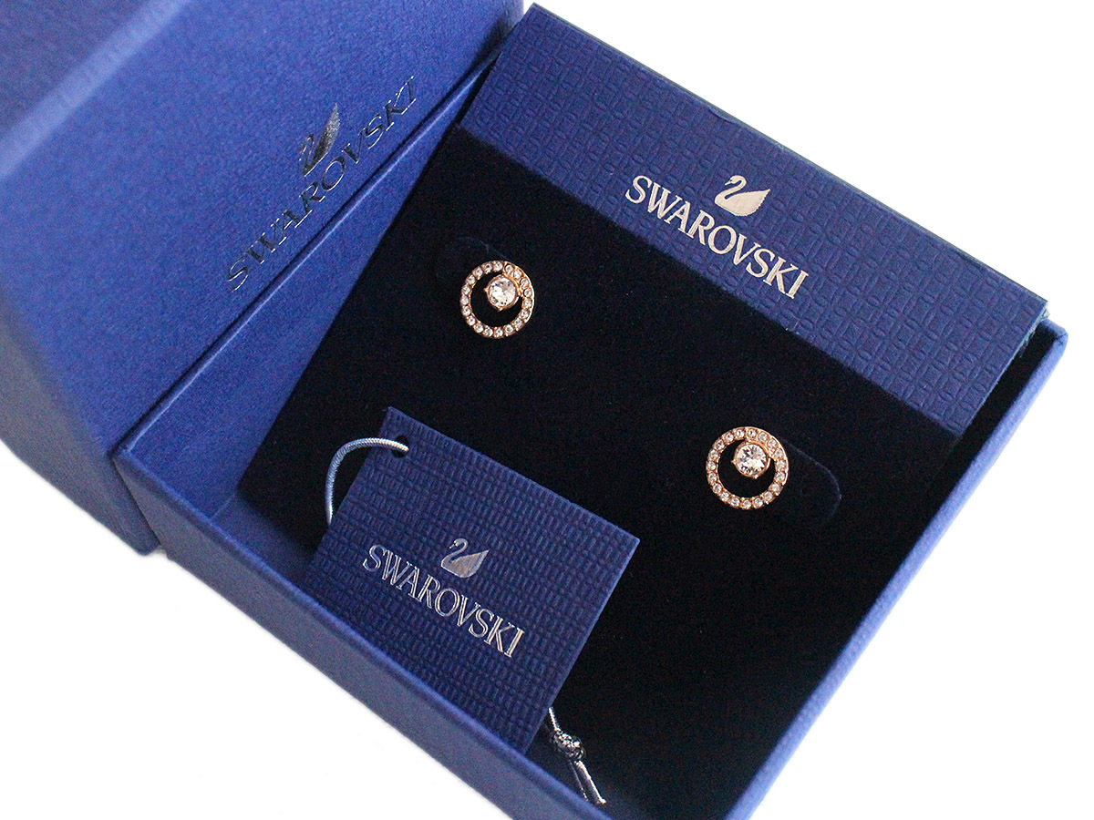 N10846 SWAROVSKI スワロフスキー ピアス ラインストーン ローズゴールド 5199827 CREATIVITY CIRCLE ...