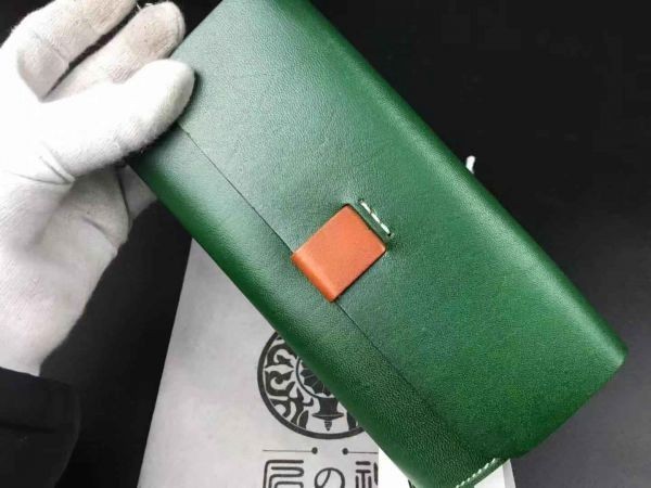 最高の贅沢 新品 栃木レザー本革 長財布 牛ヌメ革 ウォレット