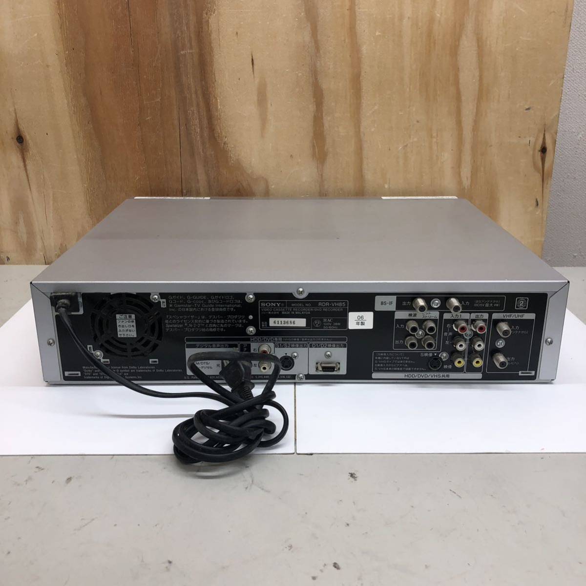 SONY RDR-VH85 2006年製 HDD DVD VHS レコーダー 再生機 通電確認のみ