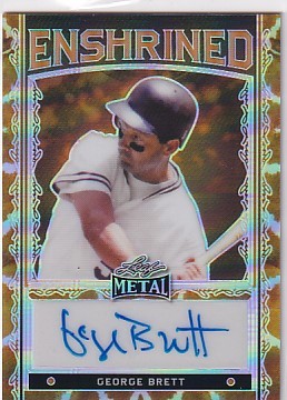 1/1！2022 Leaf Metal GEORGE BRETT Auto 直筆サインカード 0 Leaf