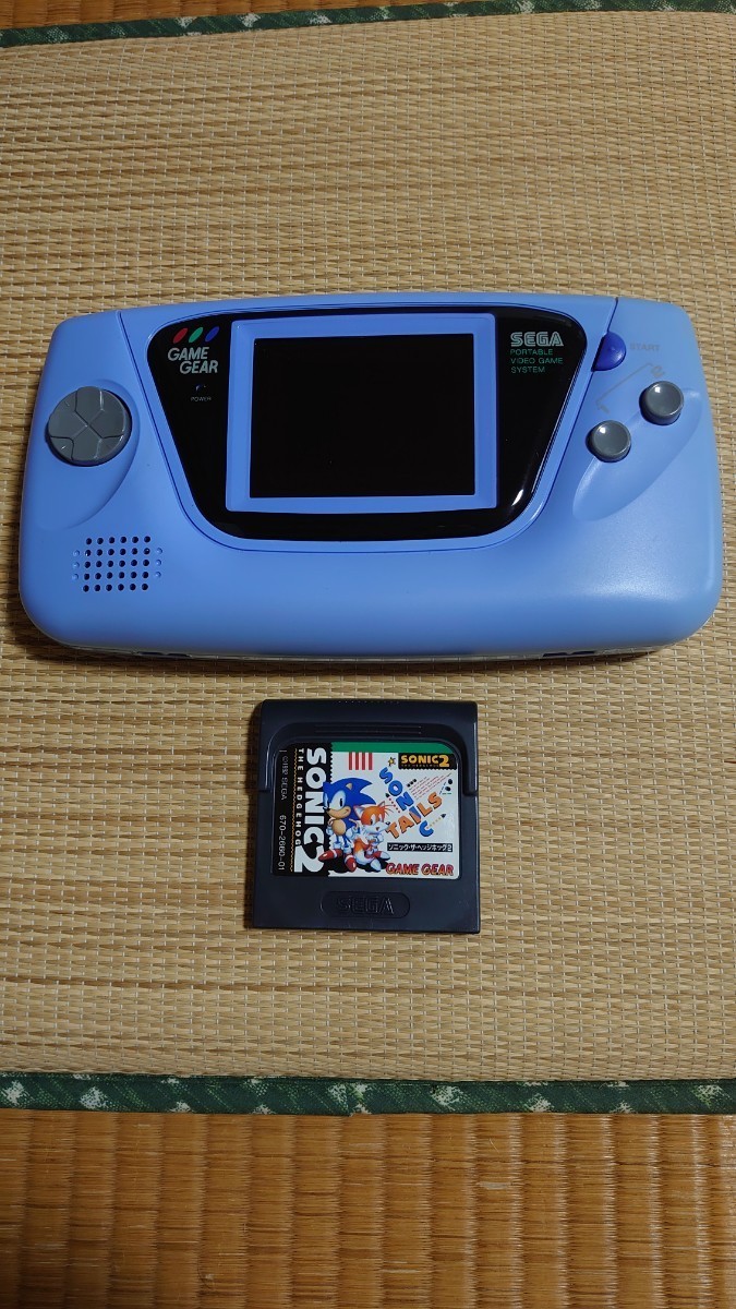 ジャンク【SEGA】ゲームギア gamegear 本体 ブルー 青 状態良好]セガ ゲームギア SEGA GAME GEAR 本体 ブルー おまけ付き