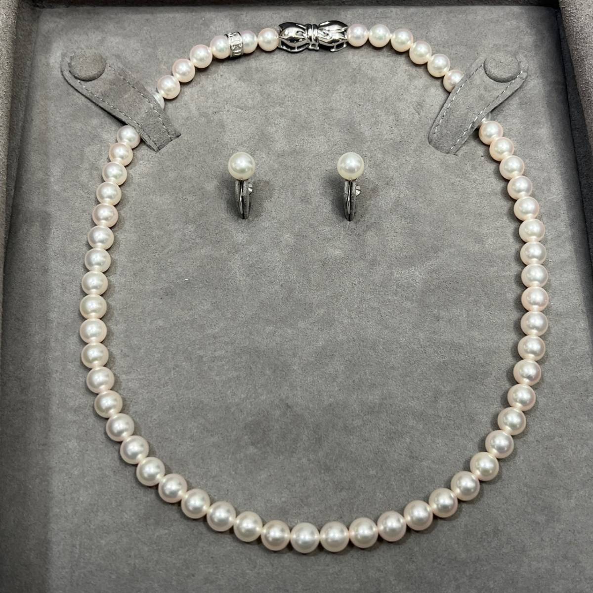 ミキモト MIKIMOTO ネックレス イヤリング - あこやパール セット 
