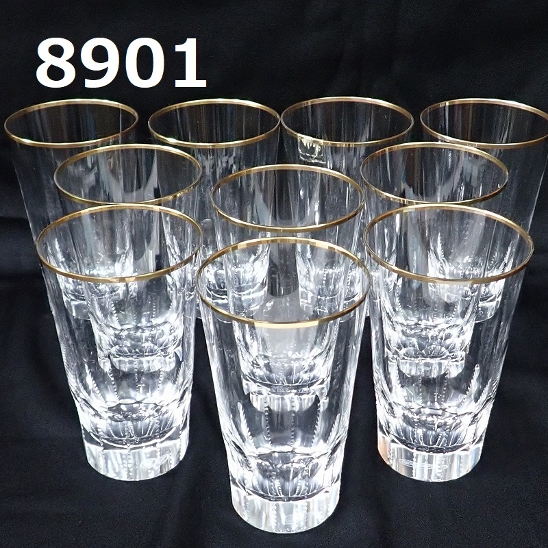 FK-8901 FK-8901 モーゼス MOSER クリスタルグラス 10客セット/金彩