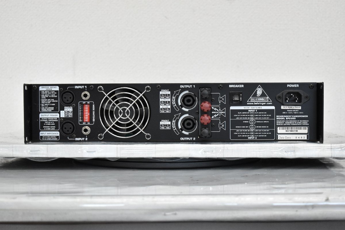 A500 パワーアンプ BEHRINGER 中古動作確認 ベリンガー - 値下げ