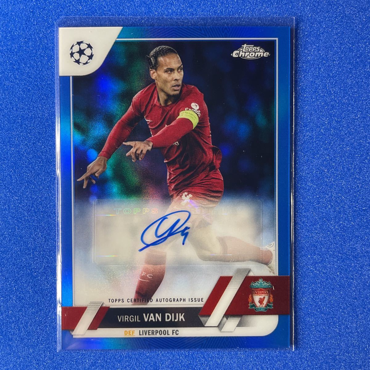 2023 Topps Chrome VIRGIL VAN DIJK Auto 直筆サインカード UEFA Club 