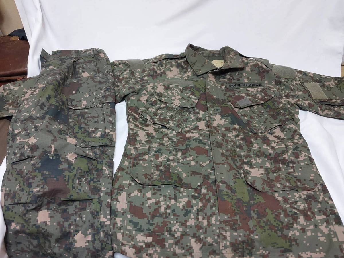 韓国軍 陸軍 デジタルカモ 迷彩 セットアップ ジャケット パンツ デミ 