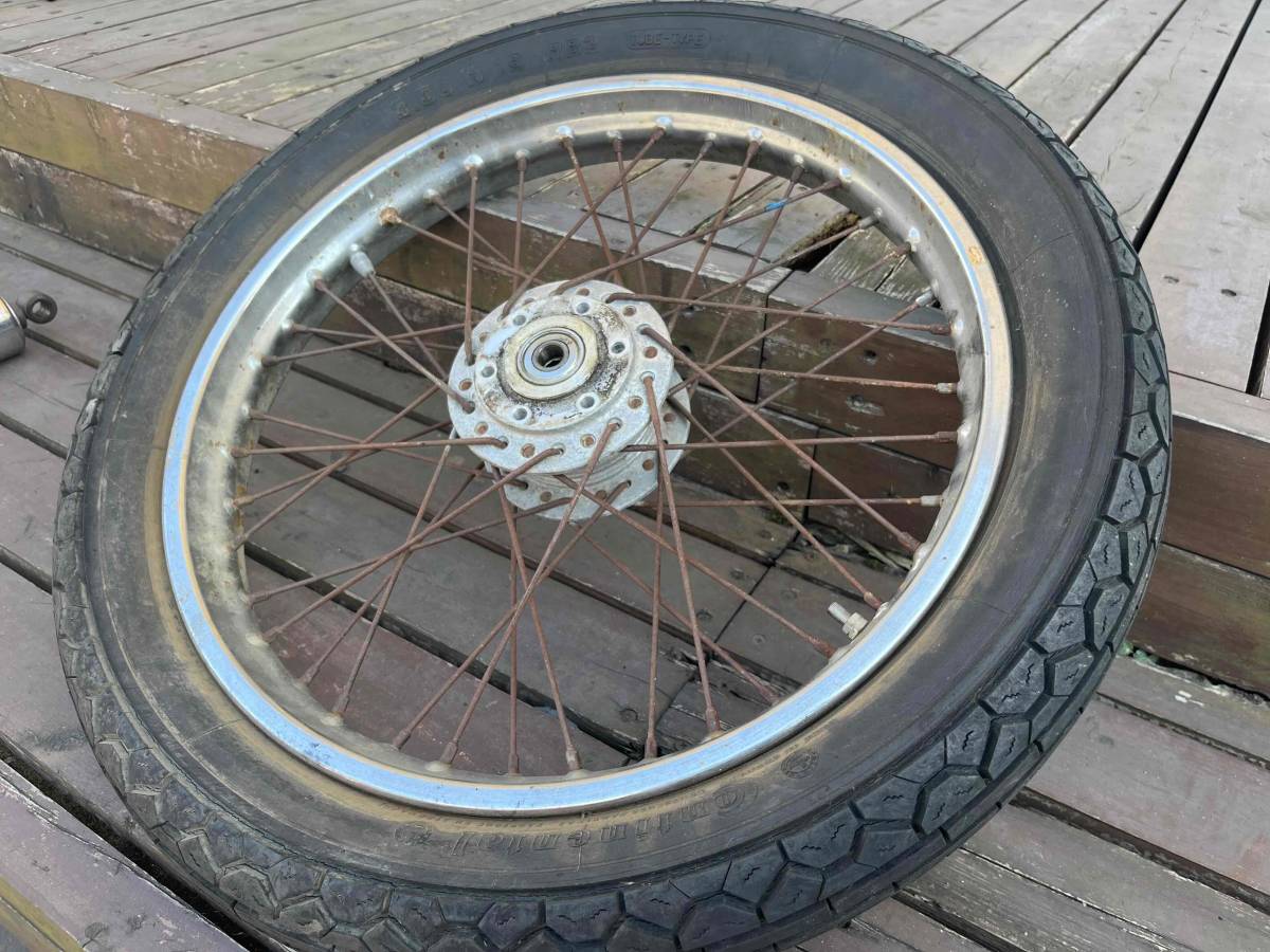 CB750FOUR　CB750K0　フロントホイール　純正当時物　デカハブ 　検）ヤレヤラレK0K1K2K4K5K６CB400F Z1Z2 CB550CB350