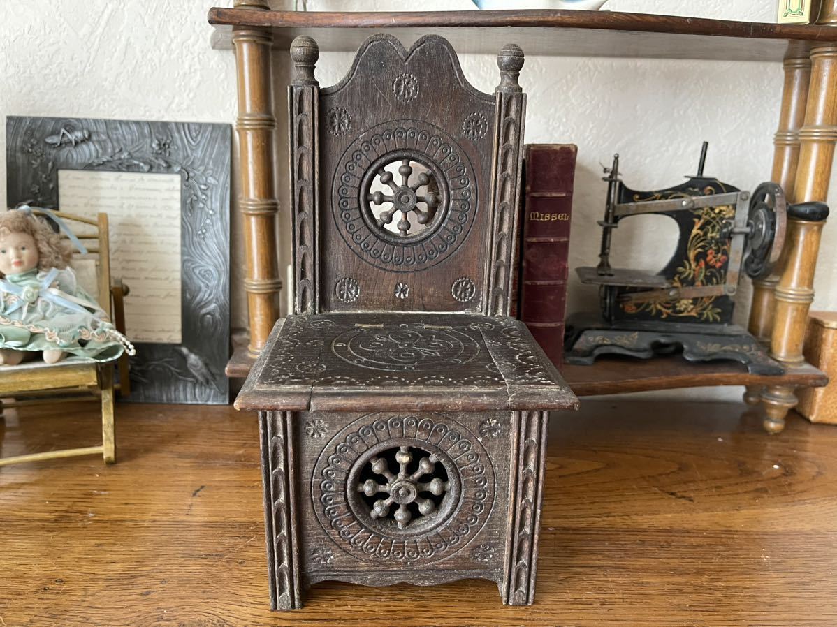 ドール用チェア フランスアンティーク ブルターニュモチーフ 椅子