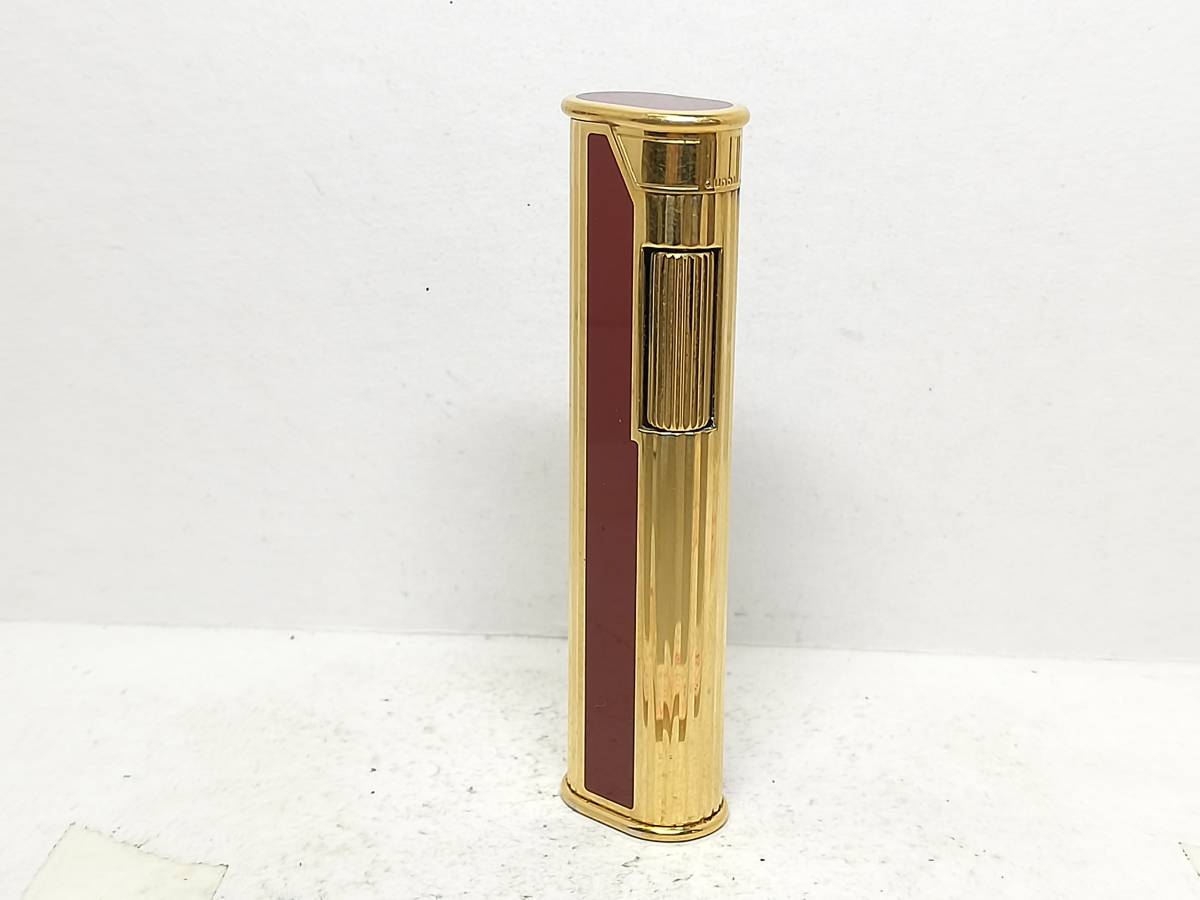 【低価，品質保証】 Q-927 Dunhill/ダンヒル ガスライター ドレス ストライプ/レッド ゴールドカラー 品(ダンヒル)｜売買されたオークション情報、yahooの商品情報をアーカイブ公開 - オークファン ダンヒル