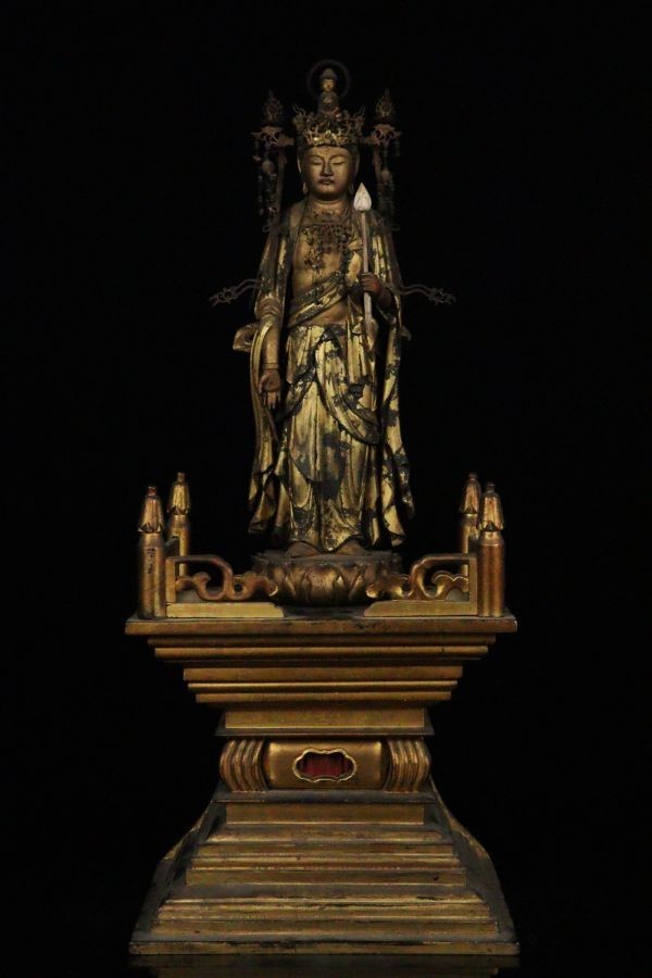 木彫 聖観音菩薩立像 玉眼 仏像 美術品 【公式通販】