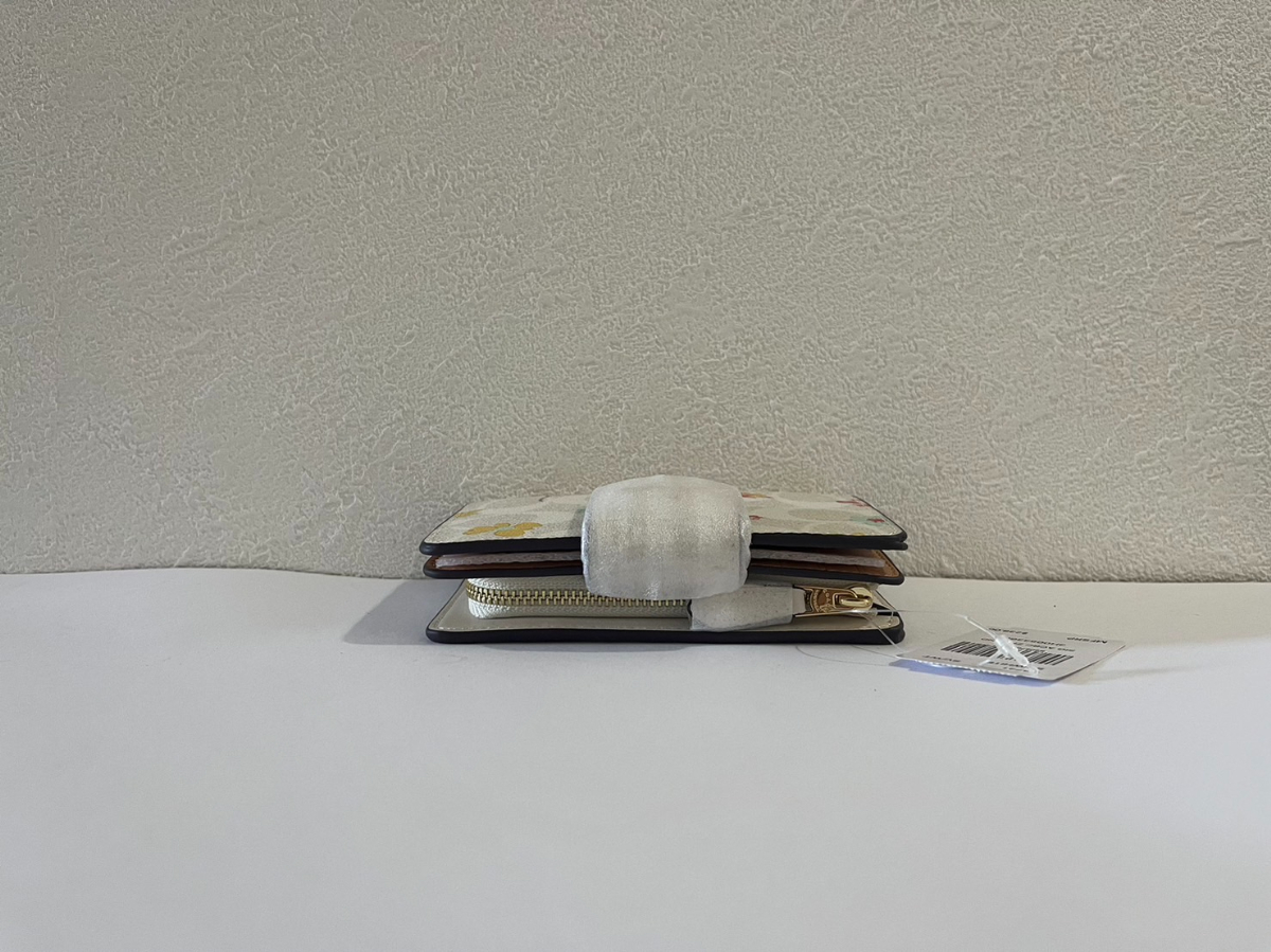 k1-14　coach コーチ　折り財布　チョークマルチ　レザー　C8741