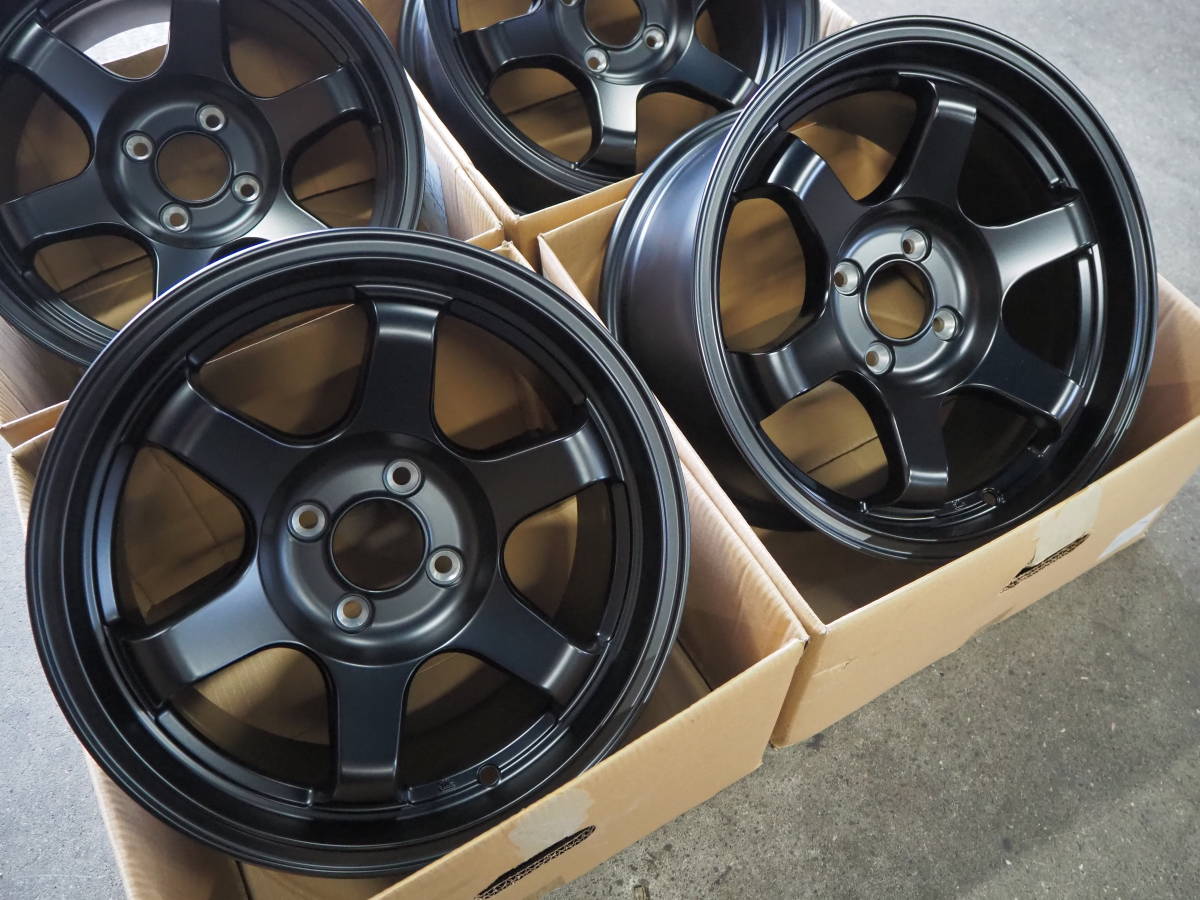 ☆深リム☆15inch 8J+30 4H100 新品 逆ゾリ 人気ホイール1台分 タイヤ 
